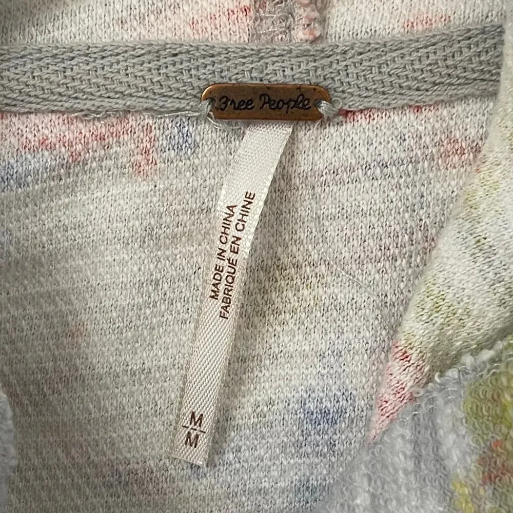 Free People Thinkin About You Tie Dye Hoodie - Cropped - Size M